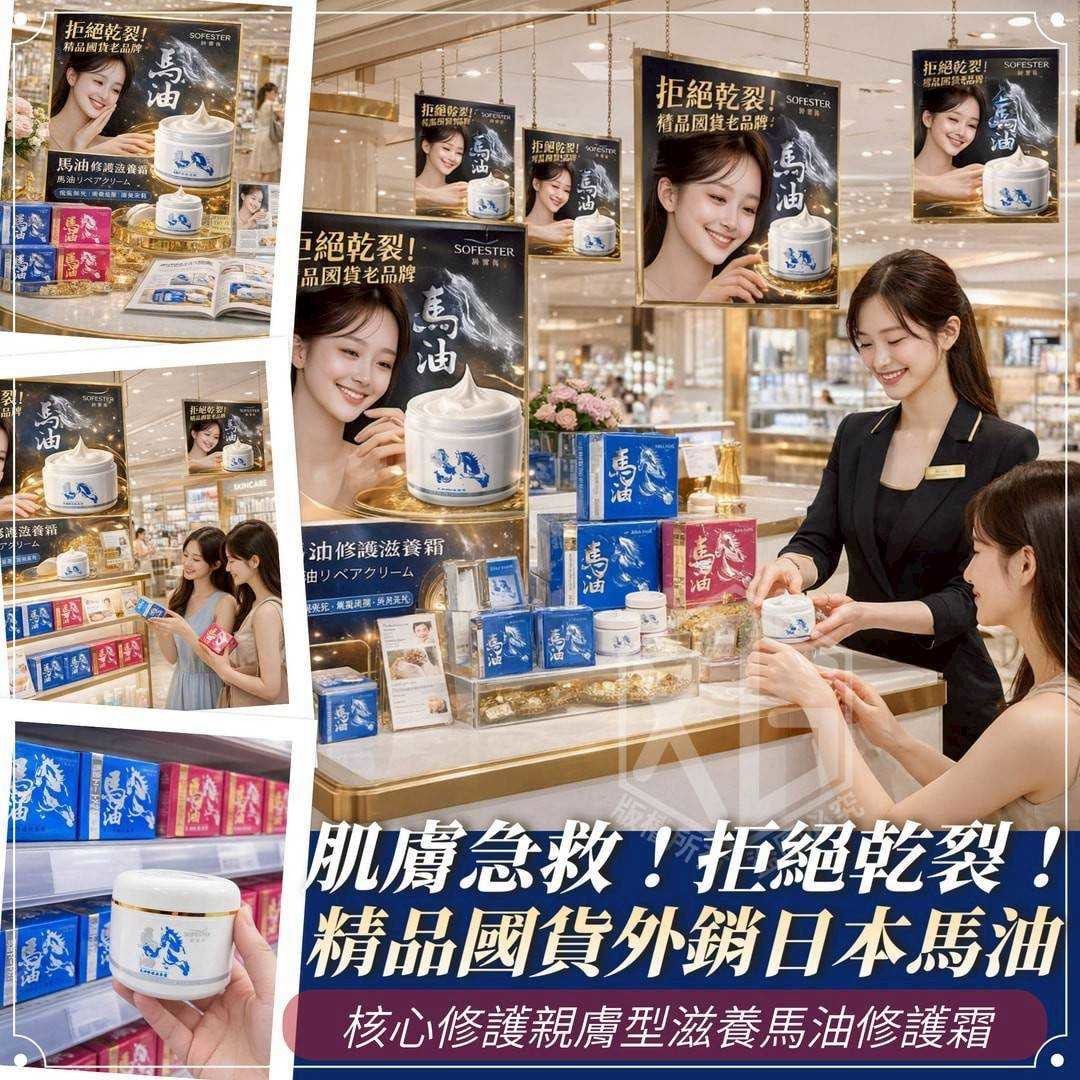 預購-02/12免100▲S115-P-外銷日本品質馬油修護滋養霜