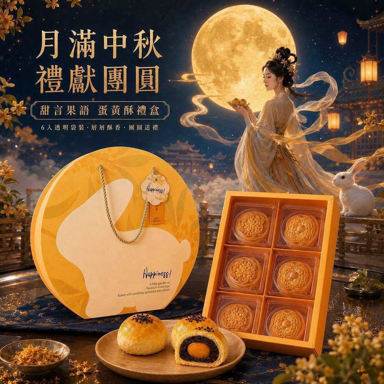 預購-08/10免30UP▲⏰甜言果語團圓蛋黃酥6入/盒