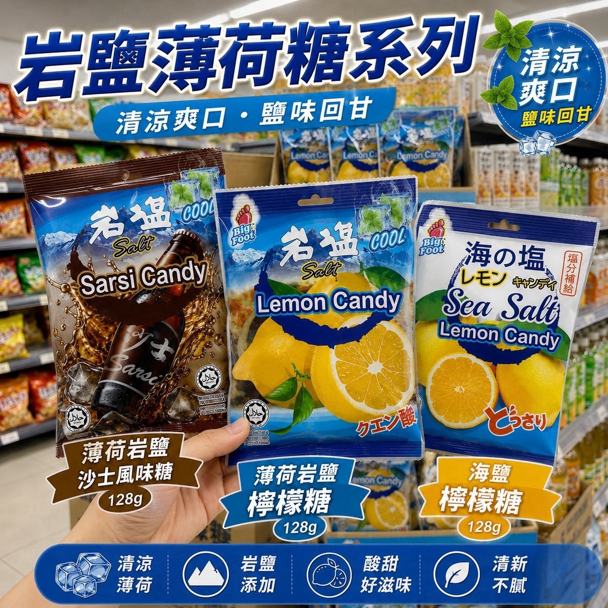 預購-08/03免75UP▲🍋🧂 Big Foot人氣鹽糖系列