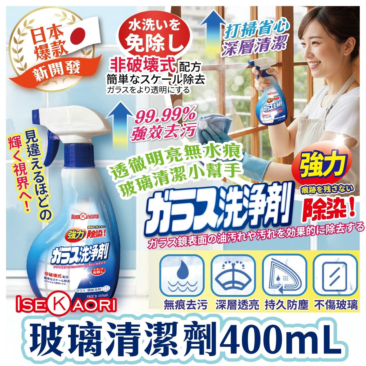 預購-02/09免48▲S66-前上-日本爆款襲來 🇯🇵✨新開發玻璃清潔劑(2瓶)