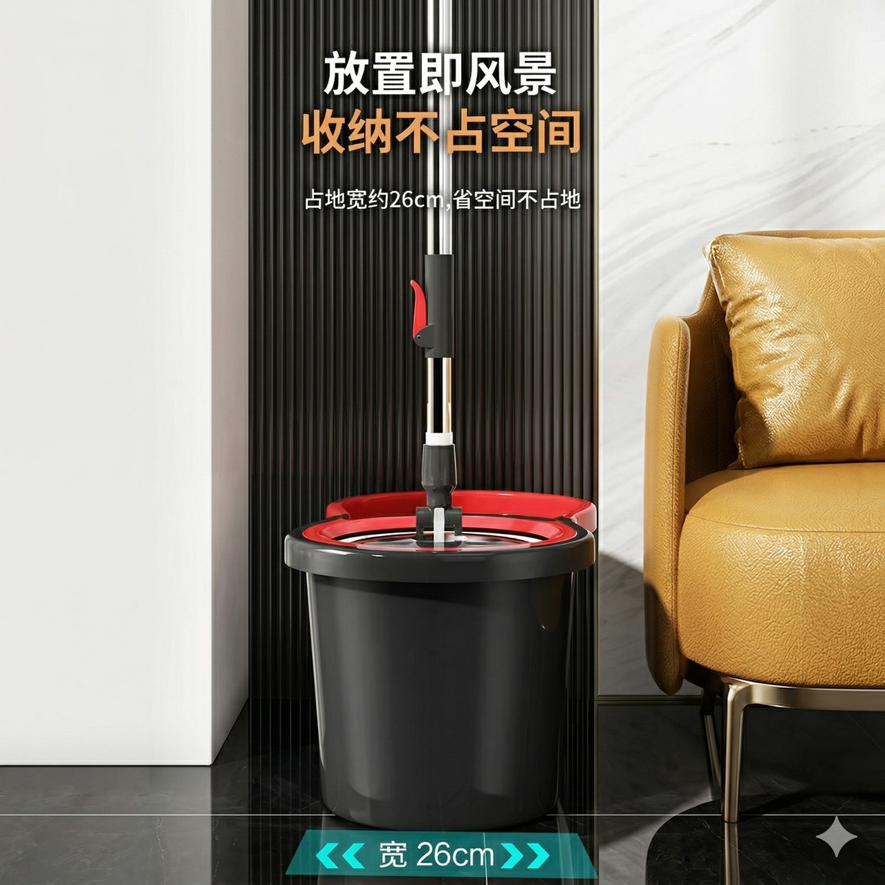 預購-04/27免6▲後外-日本賣場長期熱銷升級版雙驅動省力旋轉拖把桶組-附兩布高品質盒裝款